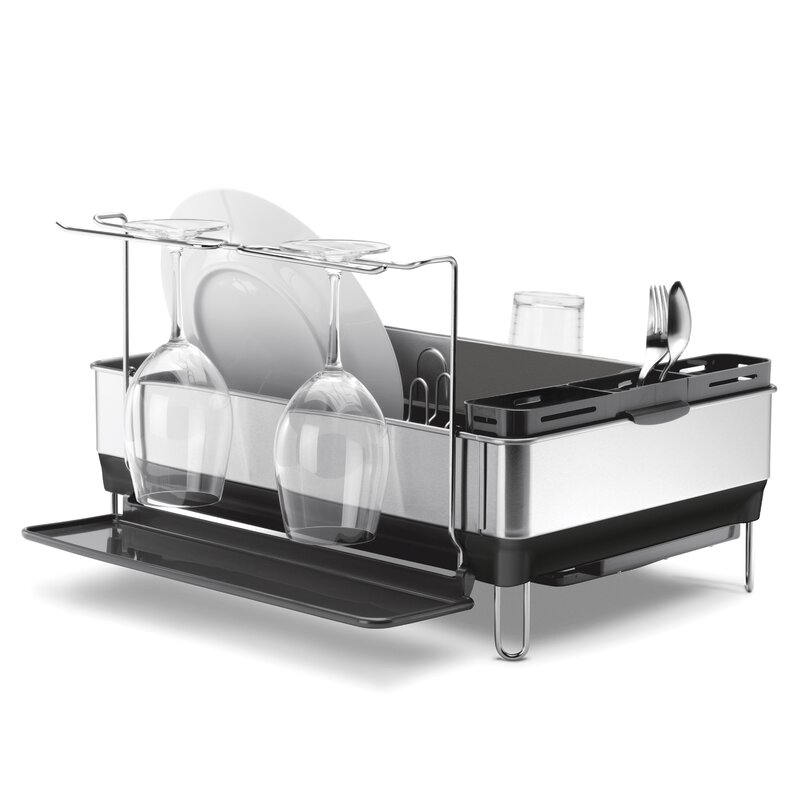 Simplehuman Steel Grey Frame Dish Rack & Reviews | Wayfair